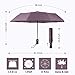 Marriarics Compact Travel Rain Umbrella, Folding Lightweight Automatic Open and Close Umbrellas for Women Men,Portable with Umbrella Cover (Purple).