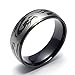 TEMEGO Jewelry Mens Stainless Steel Ring, Vintage Gothic Dragon Band,Black