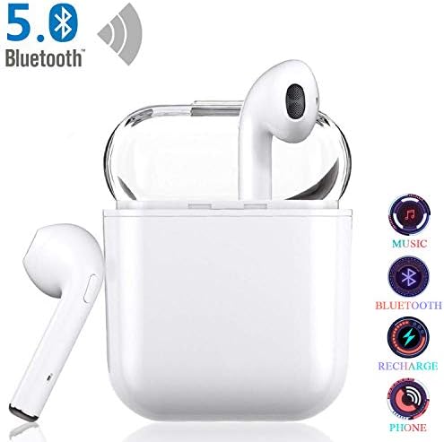Decibillion Wireless Earphones 5.0, In-Ear Bluetooth Headphones, Wireless Stereo Handsfree for Apple Airpods Android/iPhone