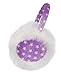 Kids Girls Winter Warm Faux Fur Plush Stars Printed Ear Warmers Earmuffs Purple