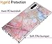 Spevert Case Compatible with Galaxy Note 10+ Plus Case Marble Pattern Hard Back Soft TPU Raised Edge Thin Shock Absorption Slim Case for Samsung Galaxy Note 10 Plus 6.8 inches - Colorful
