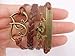 ETSYG® Mermaid Bracelet Vintage Bronze Coffee Rope Knit Heart Adage Punk Simple Charms