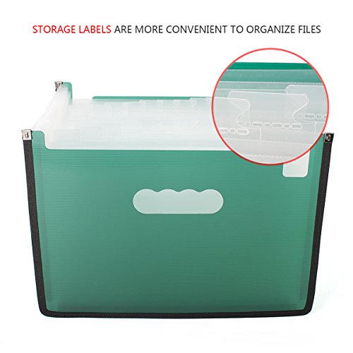 HJSMing 24 Pocket Large Capacity Expandable Plastic Folders/Multicolor Folders/A4 Accordion File Manager/Business Folders Organizer Office File Organizer Bag