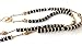 Men's Hip Hop Shamballa Jesus Cross Rosary Acrylic Beaded Long Fashion Necklace (Gold/Black)