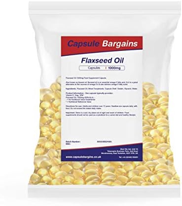 Flaxseed Oil 1000mg 360 Capsules by Capsule Bargains