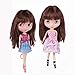 Evursua Big Head BJD Dolls12inch,Custom Dolls Compatible with Blythe Doll Clothes 2 Set,Color Eyes Changing,Doll Collector/Girls Gift