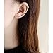 Fashion Minimalist Two Circles Sterling Silver Ear Cuffs Wraps Cartilage Earrings for Women Teen Girls Crawler Climber