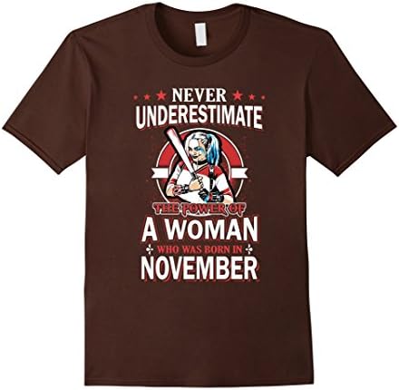 Men's Never Underestimate The Power Of A Woman Born In November 2XL Brown