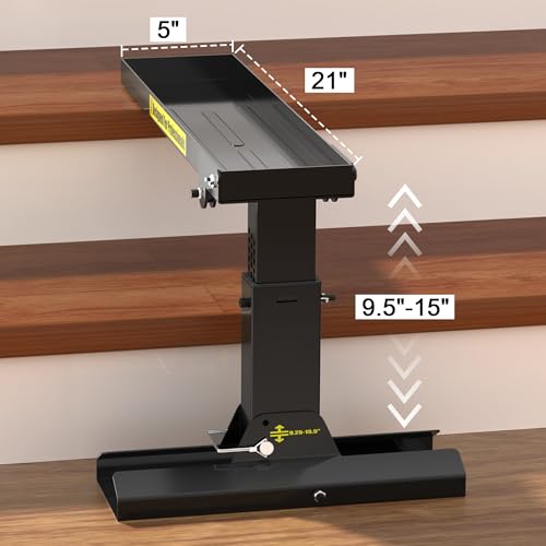Nelyrho Heavy-Duty Foldable Ladder Extender Pro, High-Strength Steel, Non-Slip Stair Ladder Extension, 9.25–15.5" Adjustable Height, Fits 20" Ladder Feet Spacing