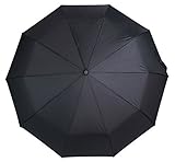 Gloue Umbrella Auto Open/close -Foldable Umbrella -Totes -Sturdy -Compact(black)
