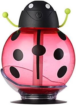 Cool Mist Humidifier 360 Rotate BEETLE SHAPE Car Essential Oil Diffuser Air Purifier Night Light 3 Color Bedroom Office Car (red)