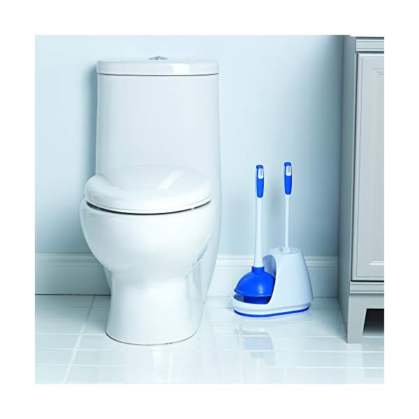 Mr. Clean Turbo Plunger and Bowl Brush Caddy Set, Toilet Brush Plunger