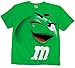 M&M M&M's Candy Green Silly Character Face Adult T-Shirt (Adult X-Large)