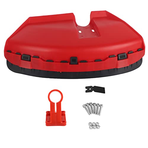 26mm Grass Trimmer Blade Guard for CG520 430 330 140 GX35 Brushcutter, Red Plastic, 37x21cm, Replacement Cover with Screws