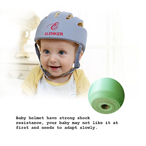Baby Adjustable Safety Helmet Children Headguard Infant Protective Harnesses Cap Gray