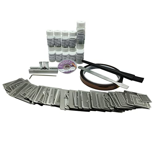 WHATAVAL BGA Rework Net Stencil Set - 130pcs Universal Steel Templates For Reballing Laptop & Desktop Chips - View #11