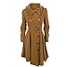 Susanny Womens Modern Button Closure Asymmetrical Winter Long Trench Jackets Coat