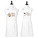 Kiss the Cook Bring Him a Beer Kiss the Cook and Bring Her Wine Aprons for Couples (Beer and Wine)