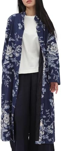 XJRJ Trench Coat Men Fake Two Pieces Cardigan Kimono Coat Male