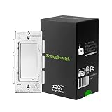 Zooz Z-Wave Plus S2 On Off Wall Switch ZEN26 with NEW Simple Direct 3-Way and 4-Way (Works with Existing On Off Switches, No Add-Ons)