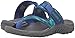 Skechers Women's Reggae-Brush Strokes Toe Ring Sandal, Blue/Green, 8 M US