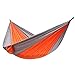 Ohuhu Camping Hammock, Tear-resistant Nylon, Orange & Gray