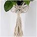 HomRing Macrame Plant Hanger Wall Art, Handmade Flower Pot Holder Cotton Rope Indoor Outdoor Balcony Patio Deck Ceiling Plant Holder Basket
