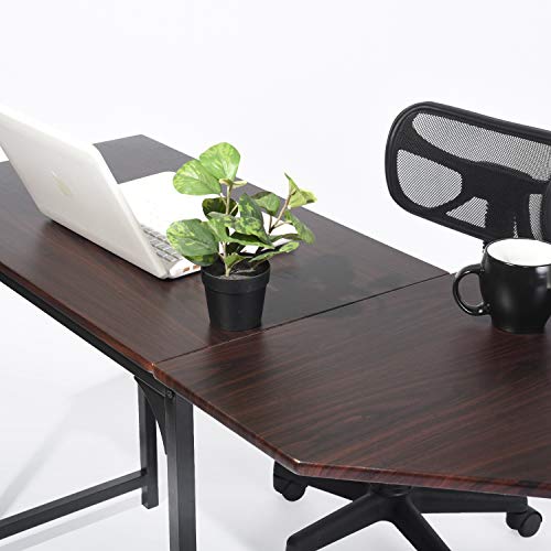 4 GreenForest+Shaped+Computer+Workstation+Espresso