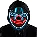 Pegason Halloween Mask LED Costume Mask Light Up for Masquerade Festival Parties El Wire Cosplay Glowing Scary Mask