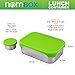 NomBox Leak Proof Stainless Steel Food Storage Container | Bento Lunch Box with Soft & Flexible Silicone Lid | Bundle With Bonus Dipping Sauce Container (2 Items)