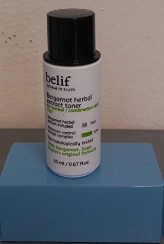 Belif Bergamot Herbal Extract Toner Travel Size 0.67 oz -Name Brand Perfume Samples Included-