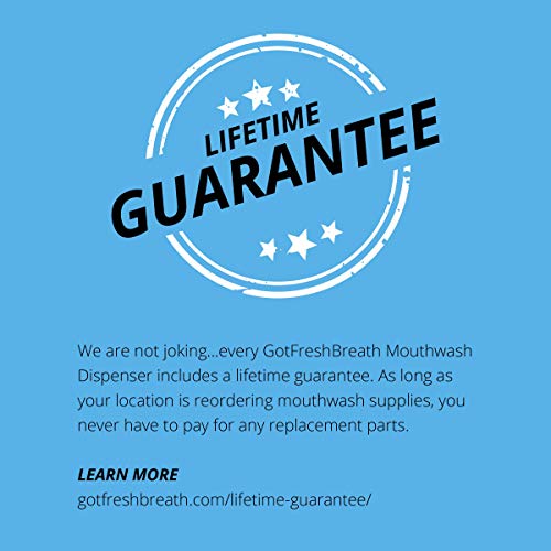 Manual Mouthwash Dispenser (White) for GotFreshBreath AlcoholFree