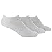 adidas womens Cushioned No Show Socks (3-Pair), White/ White, Medium