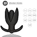 FST Wearable Flared Base Anal Vibrator, 10 Powerful Vibration Modes Silicone Flower Vibrating Anal Plug Adult Sex Toys for Male Female Masturbation
