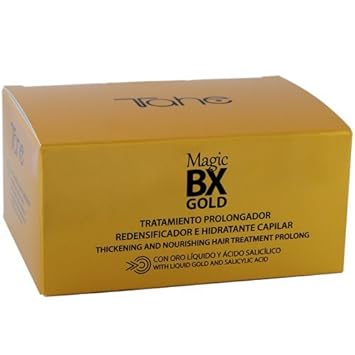 Amazon.com: tahe Magic BX 5 x 10ml engordar y nutritiva Tratamiento Capilar prolongar de oro con oro líquido \u0026 salicylic Acid: Beauty