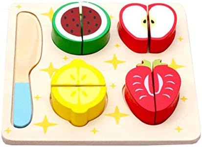 Wooden Toy Cooking Kitchen Food Pretend Play Puzzle Educational Toys for Children (Fruits)