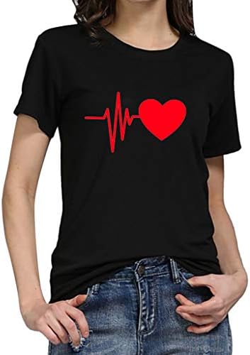 TOPSELD Womens Clothes，Women Plus Size Cat Gesture Print Short Sleeve T-Shirt Tops