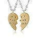 Aoloshow Stainless Steel 2 Parts Best Fucking Bitches Pendant Necklace Birthday Gift Gold