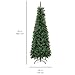 Best Choice Products 6ft Pre-Lit Hinged Fir Artificial Pencil Christmas Tree w/ 250 Warm White Lights, Foldable Stand, Green