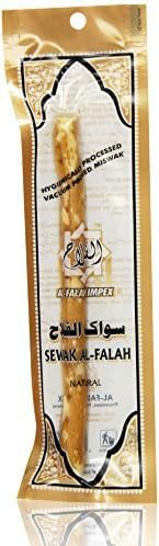 Miswak Stick - Sewak Al-Falah - Hygienically Processed and Vacummed Packed - Box of 60 Individual Sticks by Al Falah