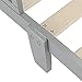 Bonnlo Contemporary Wooden Toddler Bed Sturdy Bedframe with Guard Rail Bedroom Furniture for Kids Children – Gray