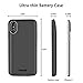 6000mAh Battery Case for iPhone X, Support Listening Music/Data Transmission/Charging Came with iPhone, Rechargeable Extended Backup Battery Pack