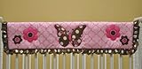 Butterflies Pink and Chocolate Crib Rail Protector