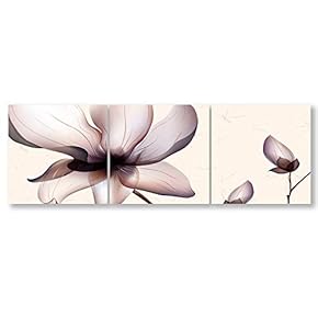 Wall26-3 Panel Canvas Wall Art- Elegant Flowers-Giclee Painting...
