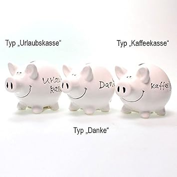 Sparschwein Spardose Schwein Weiß Mit Spruch H95cm L12cm Ausfurlaubskasse