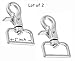 ALAZCO Small Chrome Lobster Claw Trigger Snap Hook with Wide Swivel Eye - Purse & Bag Straps (2pc)