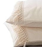 Flber Tassel Pillowcases Sham Set Cotton Pillow