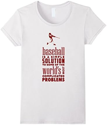 Womens Simple solution Baseball T-Shirt XL White