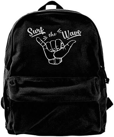 Surfing Girl Hawaii Unisex Classic Canvas Travel School Backpack Fits 14 Inch Laptop