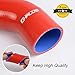 Silicone Radiator Coolant Hose Kit Clamps For 1991-1999 Mitsubishi 3000GT / 1991-1996 Dodge Stealth 2PCS Red